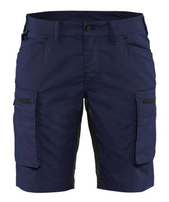 Afbeeldingen van BLÅKLÄDER Short service dames met stretch 7149 marineblauw/zwart C46