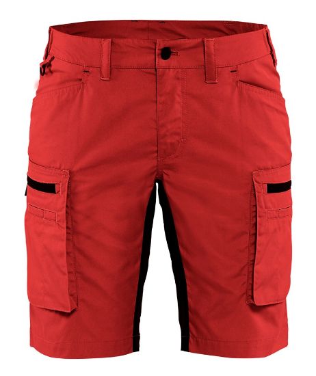 Afbeeldingen van BLÅKLÄDER Short service dames met stretch 7149 rood/zwart C34