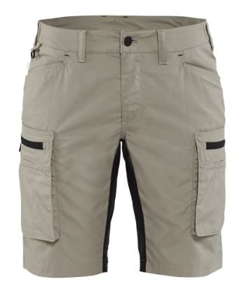 Afbeeldingen van BLÅKLÄDER Short service dames met stretch 7149 stone/zwart C30