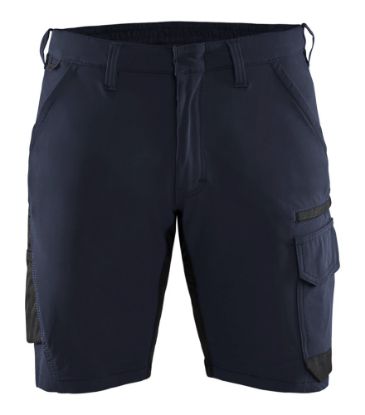 Afbeeldingen van BLÅKLÄDER Short service met 4-weg stretch 1423 donker marineblauw/zwart C52