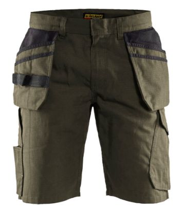 Afbeeldingen van BLÅKLÄDER Short service met spijkerzakken 1494 groen/zwart C52