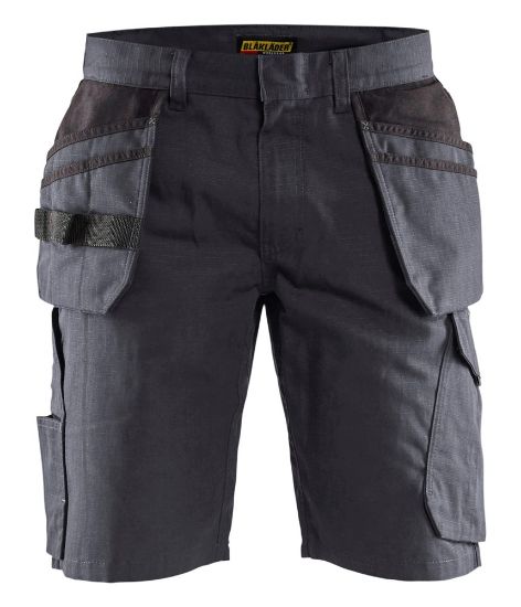 Afbeeldingen van BLÅKLÄDER Short service met spijkerzakken 1494 medium grijs/zwart C60