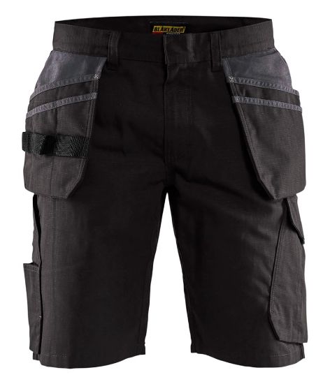 Afbeeldingen van BLÅKLÄDER Short service met spijkerzakken 1494 zwart/donkergrijs C62