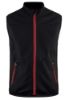 Afbeeldingen van BLÅKLÄDER Softshell bodywarmer 3850 zwart/rood 3XL
