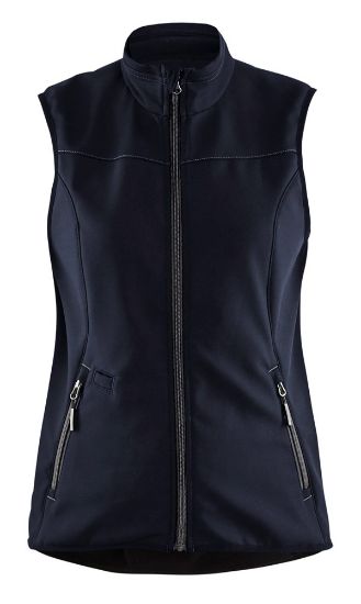 Afbeeldingen van BLÅKLÄDER Softshell bodywarmer dames 3851 donker marineblauw/zwart 2XL