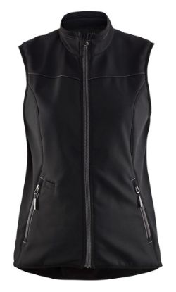 Afbeeldingen van BLÅKLÄDER Softshell bodywarmer dames 3851 zwart/donkergrijs 3XL
