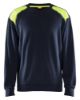 Afbeeldingen van BLÅKLÄDER Sweater bi-colour 3580 donker marineblauw/High Vis geel M