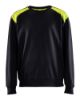 Afbeeldingen van BLÅKLÄDER Sweater bi-colour 3580 zwart/High Vis geel 4XL