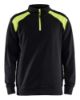Afbeeldingen van BLÅKLÄDER Sweater bi-colour met halve rits 3353 zwart/High Vis geel XS