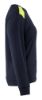 Afbeeldingen van BLÅKLÄDER Sweater dames bi-colour 3408 donker marineblauw/High Vis geel L