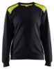 Afbeeldingen van BLÅKLÄDER Sweater dames bi-colour 3408 zwart/High Vis geel M