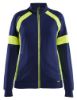 Afbeeldingen van BLÅKLÄDER Sweater dames Visible met rits 3568 marineblauw/High Vis geel M