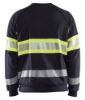 Afbeeldingen van BLÅKLÄDER Sweater Multinorm 3459 marineblauw/High Vis geel 2XL