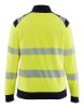 Afbeeldingen van BLÅKLÄDER Sweater Multinorm dames met rits 3471 High Vis geel/marineblauw M