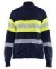 Afbeeldingen van BLÅKLÄDER Sweater Multinorm dames met rits 3472 marineblauw/High Vis geel 3XL