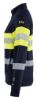 Afbeeldingen van BLÅKLÄDER Sweater Multinorm dames met rits 3472 marineblauw/High Vis geel 3XL