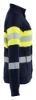 Afbeeldingen van BLÅKLÄDER Sweater Multinorm dames met rits 3472 marineblauw/High Vis geel 3XL