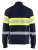 Afbeeldingen van BLÅKLÄDER Sweater Multinorm met rits 3462 marineblauw/High Vis geel XL
