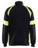 Afbeeldingen van BLÅKLÄDER Sweater Visible met rits 3567 zwart/High Vis geel 5XL