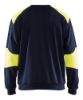 Afbeeldingen van BLÅKLÄDER Sweater vlamvertragend 3458 marineblauw/High Vis geel 2XL