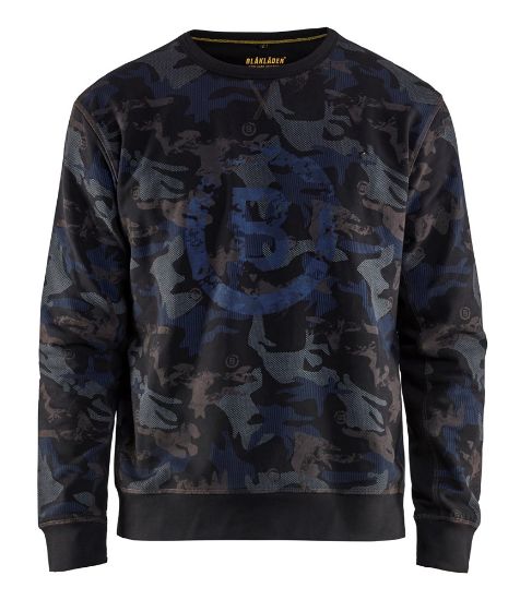 Afbeeldingen van BLÅKLÄDER Sweatshirt 9408 zwart/donkergrijs 3XL