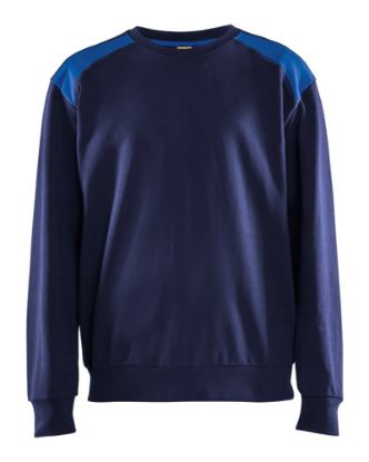 Afbeeldingen van BLÅKLÄDER Sweatshirt bi-colour 3580 marineblauw/korenblauw XS