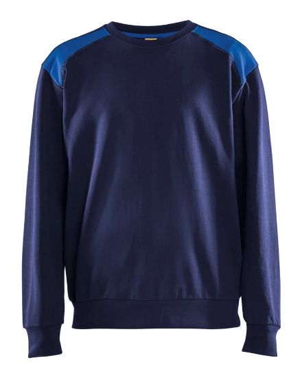 Afbeeldingen van BLÅKLÄDER Sweatshirt bi-colour 3580 marineblauw/korenblauw M