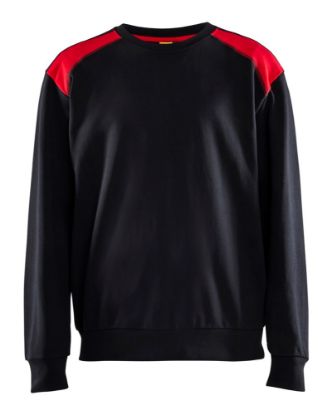 Afbeeldingen van BLÅKLÄDER Sweatshirt bi-colour 3580 zwart/rood 4XL