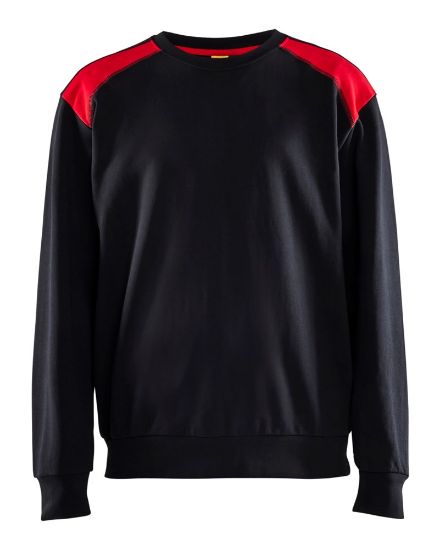 Afbeeldingen van BLÅKLÄDER Sweatshirt bi-colour 3580 zwart/rood 4XL