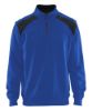 Afbeeldingen van BLÅKLÄDER Sweatshirt bi-colour met halve rits 3353 korenblauw/zwart 4XL