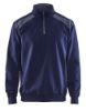 Afbeeldingen van BLÅKLÄDER Sweatshirt bi-colour met halve rits 3353 marineblauw/grijs 4XL
