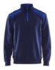 Afbeeldingen van BLÅKLÄDER Sweatshirt bi-colour met halve rits 3353 marineblauw/korenblauw 2XL