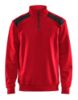 Afbeeldingen van BLÅKLÄDER Sweatshirt bi-colour met halve rits 3353 rood/zwart M