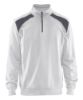 Afbeeldingen van BLÅKLÄDER Sweatshirt bi-colour met halve rits 3353 wit/grijs 4XL