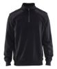 Afbeeldingen van BLÅKLÄDER Sweatshirt bi-colour met halve rits 3353 zwart/medium grijs 2XL