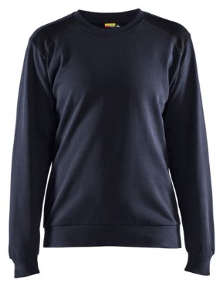 Afbeeldingen van BLÅKLÄDER Sweatshirt dames bi-colour 3408 donker marineblauw/zwart XL