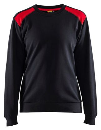 Afbeeldingen van BLÅKLÄDER Sweatshirt dames bi-colour 3408 zwart/rood L