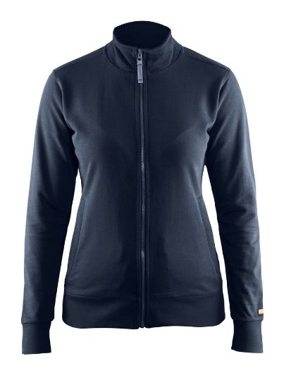 Afbeeldingen van BLÅKLÄDER Sweatshirt dames met rits 3372 donker marineblauw L