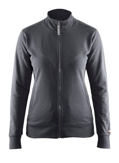 Afbeeldingen van BLÅKLÄDER Sweatshirt dames met rits 3372 donkergrijs S