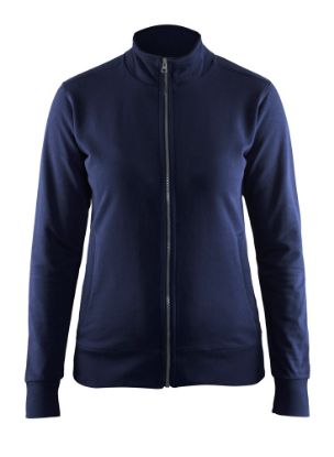 Afbeeldingen van BLÅKLÄDER Sweatshirt dames met rits 3372 marineblauw 2XL