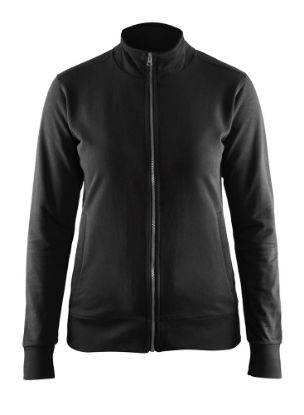 Afbeeldingen van BLÅKLÄDER Sweatshirt dames met rits 3372 zwart 3XL