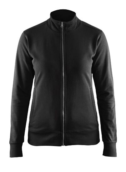 Afbeeldingen van BLÅKLÄDER Sweatshirt dames met rits 3372 zwart XS