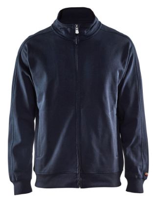 Afbeeldingen van BLÅKLÄDER Sweatshirt lange rits 3349 donker marineblauw 4XL