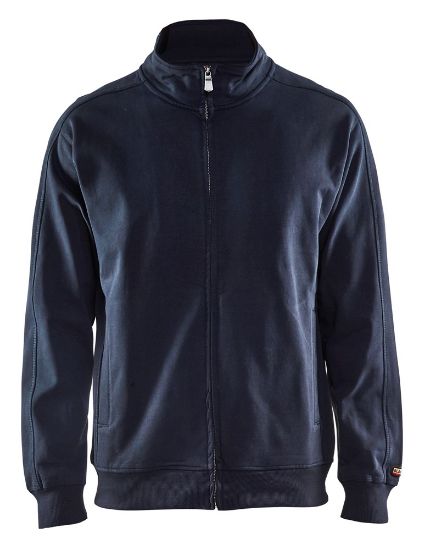 Afbeeldingen van BLÅKLÄDER Sweatshirt lange rits 3349 donker marineblauw 4XL