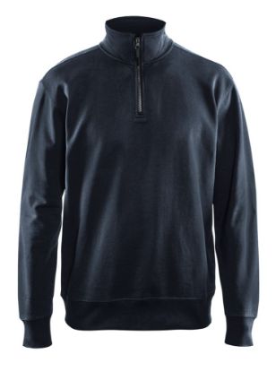 Afbeeldingen van BLÅKLÄDER Sweatshirt met halve rits 3369 donker marineblauw 4XL