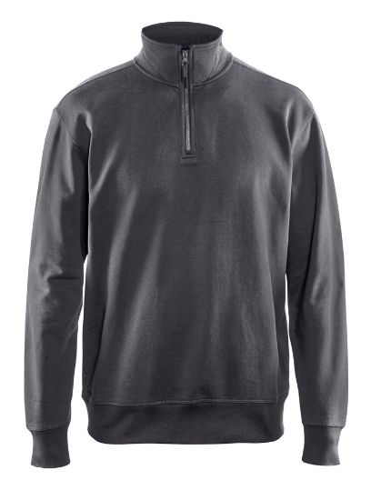 Afbeeldingen van BLÅKLÄDER Sweatshirt met halve rits 3369 donkergrijs M