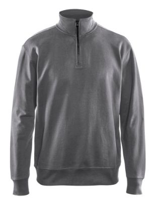 Afbeeldingen van BLÅKLÄDER Sweatshirt met halve rits 3369 grijs L