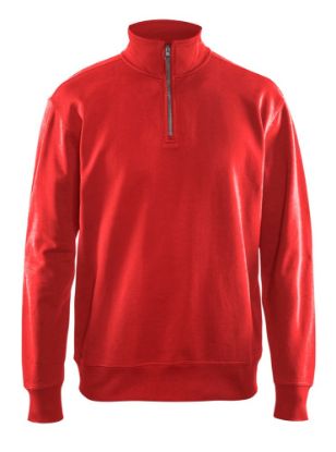 Afbeeldingen van BLÅKLÄDER Sweatshirt met halve rits 3369 rood M