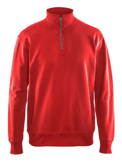 Afbeeldingen van BLÅKLÄDER Sweatshirt met halve rits 3369 rood L