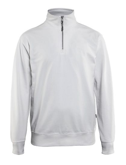 Afbeeldingen van BLÅKLÄDER Sweatshirt met halve rits 3369 wit M